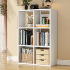 Outstar Metal Cube Storage Organizer 4 Cube 6 Cube Steel Cubby Shelf With Corner Bumpers For Living Room Bedroom Office Black And White