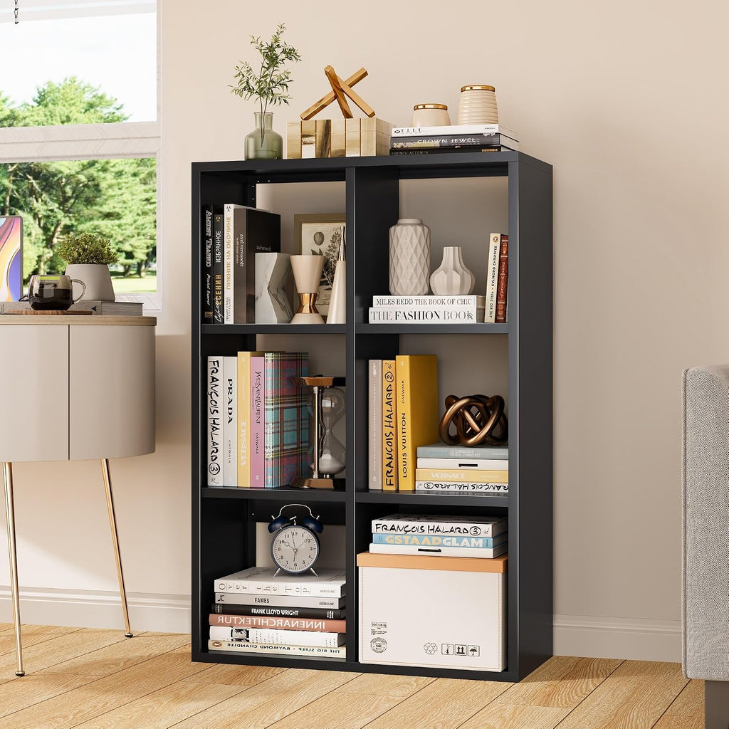 Outstar Metal Cube Storage Organizer 4 Cube 6 Cube Steel Cubby Shelf With Corner Bumpers For Living Room Bedroom Office Black And White