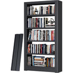 Outstar Heavy Duty 5-Tier Modern Bookshelf 280 lbs Per Shelf Steel Bookcase