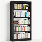 Outstar Heavy Duty 5-Tier Modern Bookshelf 280 lbs Per Shelf Steel Bookcase
