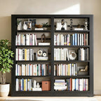 Outstar Heavy Duty 5-Tier Modern Bookshelf 280 lbs Per Shelf Steel Bookcase