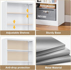 Outstar Heavy Duty Metal Bookcase 5-Tier Adjustable Tall Bookshelf 180 lbs Load Per Shelf for Living Room Home Office Bedroom Garage