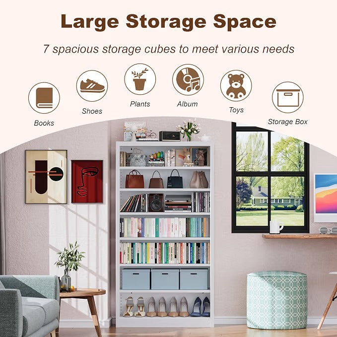 Outstar 6 Tier Tall Metal Storage Cabinet Freestanding Media And Shoe Organizer With Adjustable Shelves