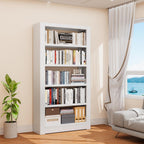 Industrial cold rolled steel bookcase supporting 280 lbs per shelf available in single or 2 in 1 set options